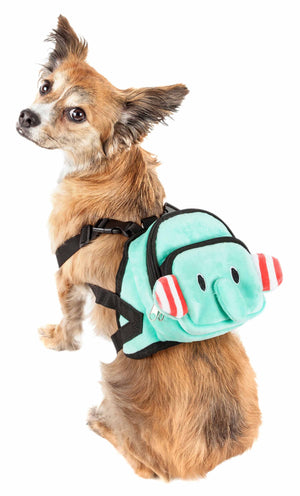 Pet Life ®  'Dumbone' Dual-Pocketed Compartmental Animated Dog Harness Backpack